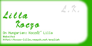 lilla koczo business card